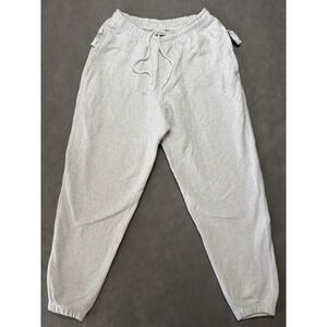 Nike Solo Swoosh Jogger Men's Small White/Grey Heavyweight Fleece Sweatpants